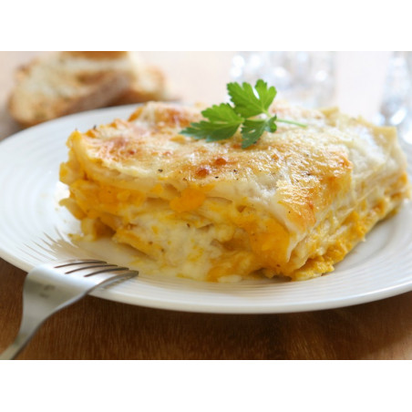 LASAGNA MET POMPOEN MOZZARELLA EN PARMEZAAN