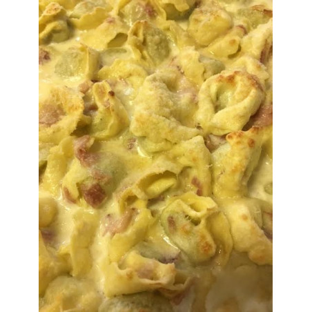 GEGRATINERDE TORTELLONI MET HESP